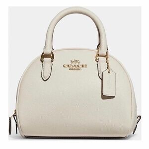 Coach Sydney Small White/Chalk Satchel with Gold Accents